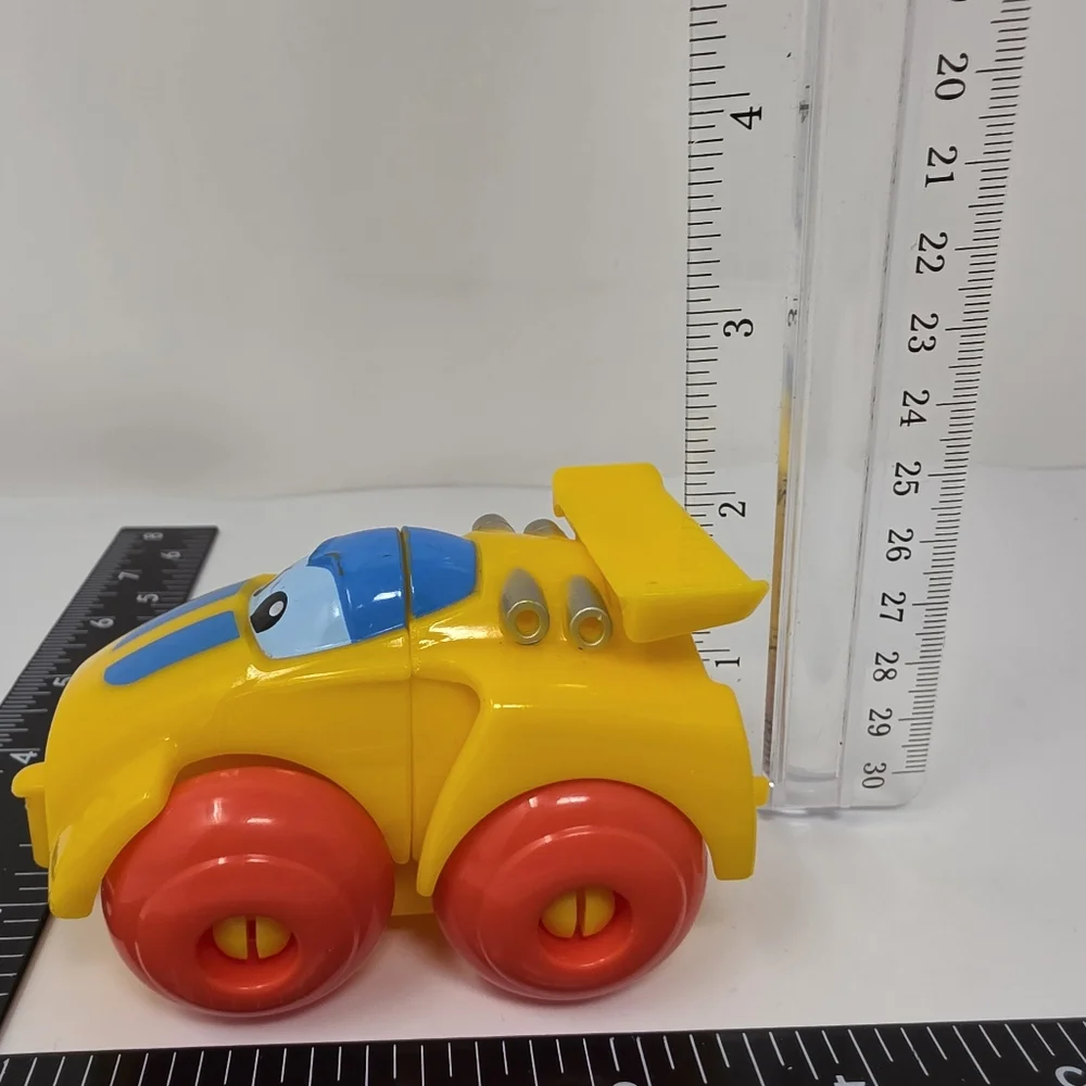 Mega Block Yellow Race Car 3 Pieces Block Toy